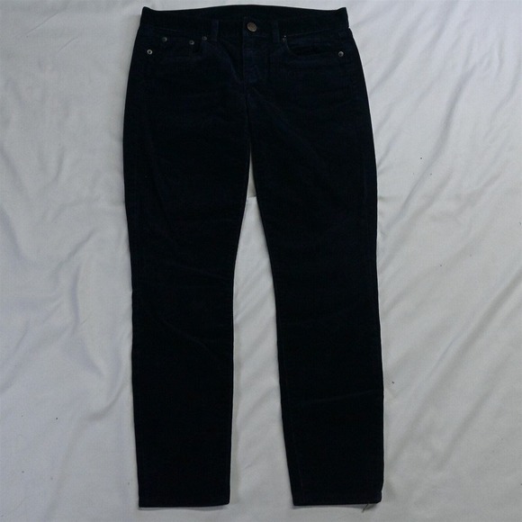 J.CREW 27‎ Navy Blue Corduroy Skinny 5 Pocket Cords Pants - Picture 1 of 7